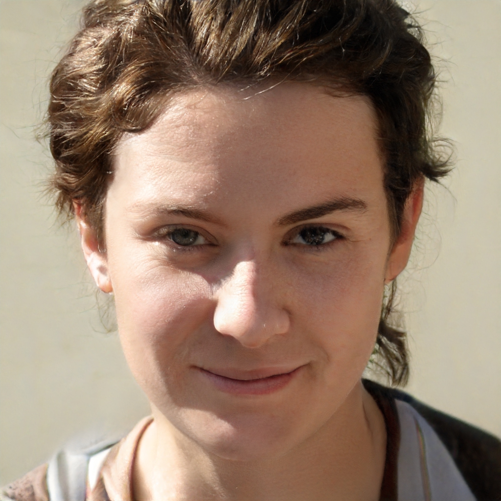 young woman with brown hair